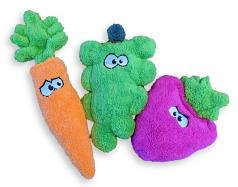 Dog Toy:  Cycle Dog Duraplush "Fruit & Veggies" Set of (3) Toys