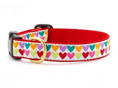 Dog Collars: 5/8" or 1" Wide Pop Hearts Collar