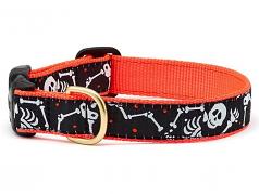 Dog Collars: 5/8" or 1" Wide Holiday, Halloween Bone Jangles Clip Collar