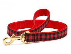 Dog Collars: 5/8" or 1" Wide Buffalo Check Leash