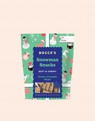 Holiday Treats: Bocce's Snowman Snacks Soft & Chewy- Chicken and Pumpkin