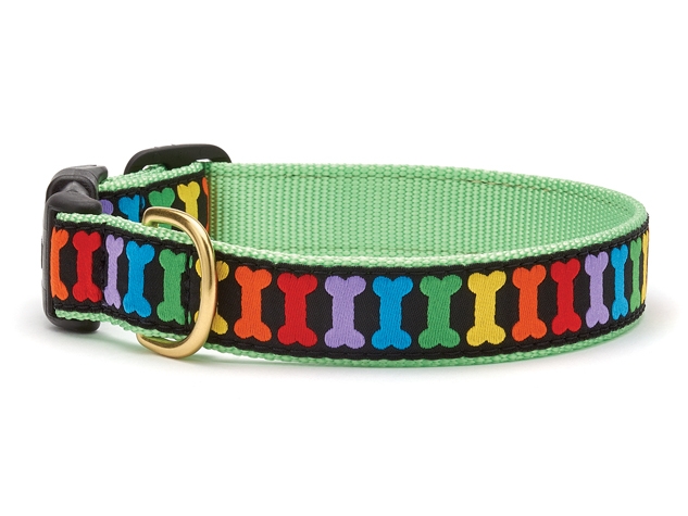 Dog Collars: 5/8" or 1" Wide Rainbones