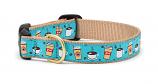 Dog Collars: 5/8" or 1" Wide Coffee Nut Clip Collar