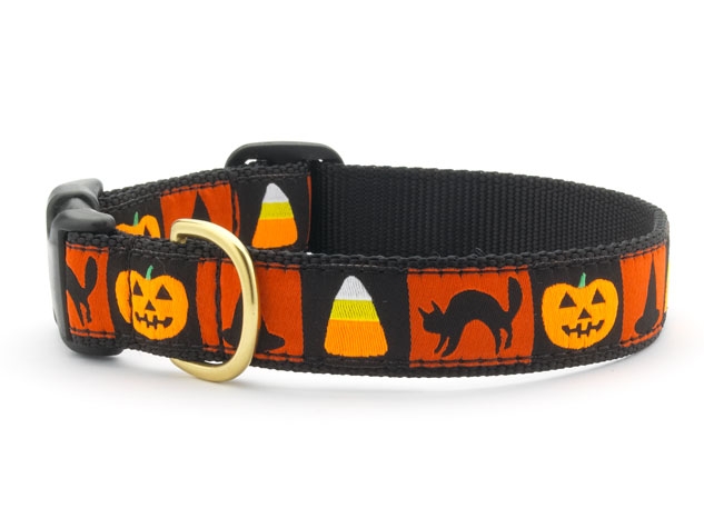 Dog Collars: 5/8" or 1" Wide Holiday, Halloween Motif Clip Collar