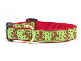 Dog Collars: 5/8" or 1" Wide Holiday, Christmas Gingerbread Collar