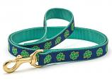 Dog Collars: 5/8" or 1" Wide Navy Shamrock Leash