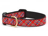 Dog Collars: 5/8" or 1" Wide Steward Plaid Clip Collar