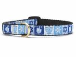 Dog Collars: 5/8" or 1" Wide Holiday, Hanukkah Clip Collar