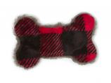 Dog Toy: Merry Bone Holiday Plaid, Three Sizes