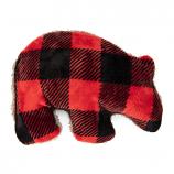 Dog Toy: Merry Grizzly Squeaker Toy in Red Plaid Small